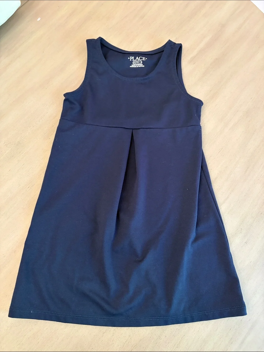 The Children's Place Navy Sleeveless Pleated A-Line Dress